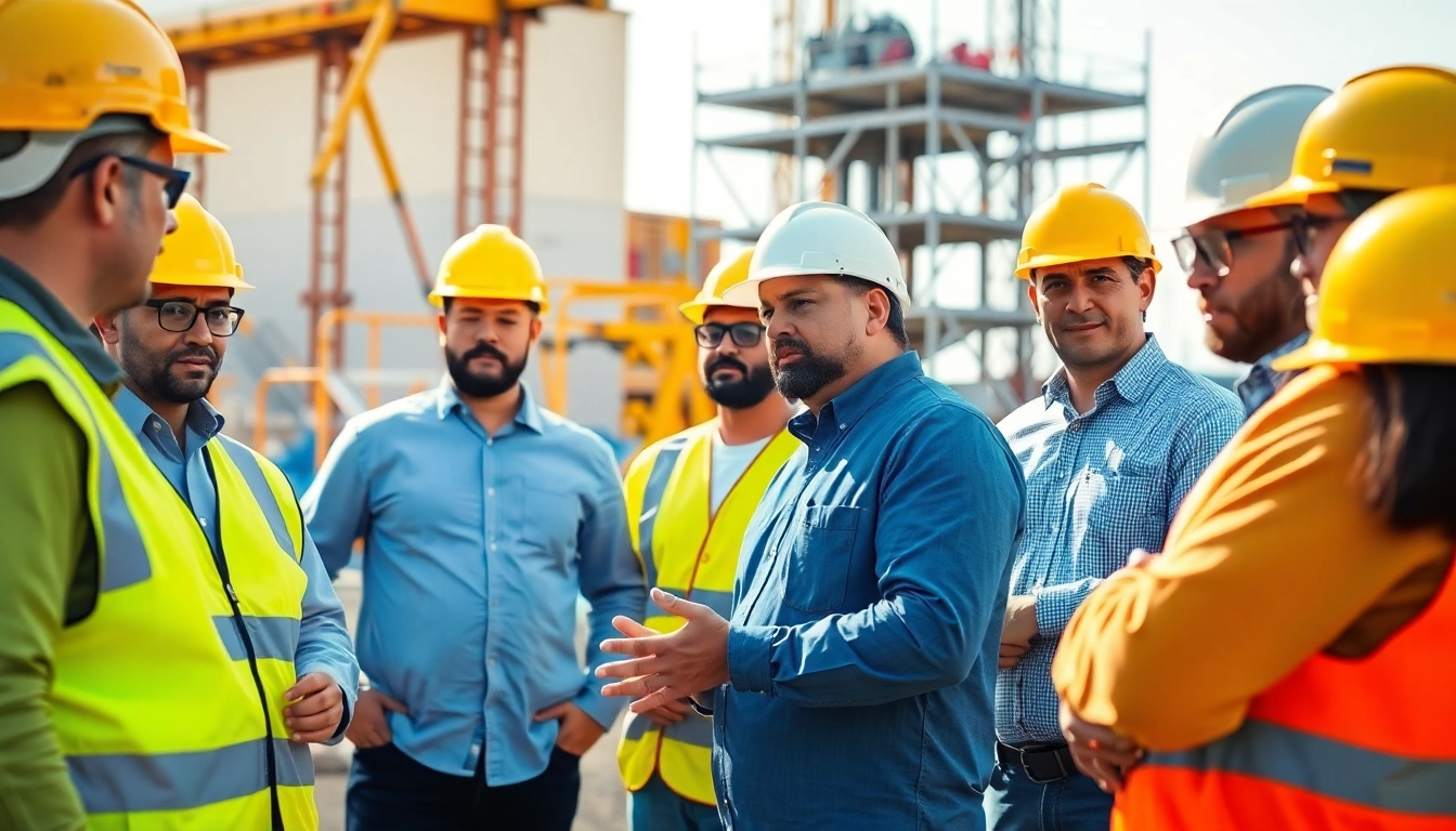 Engaging construction safety training session emphasizing teamwork and safety protocols.