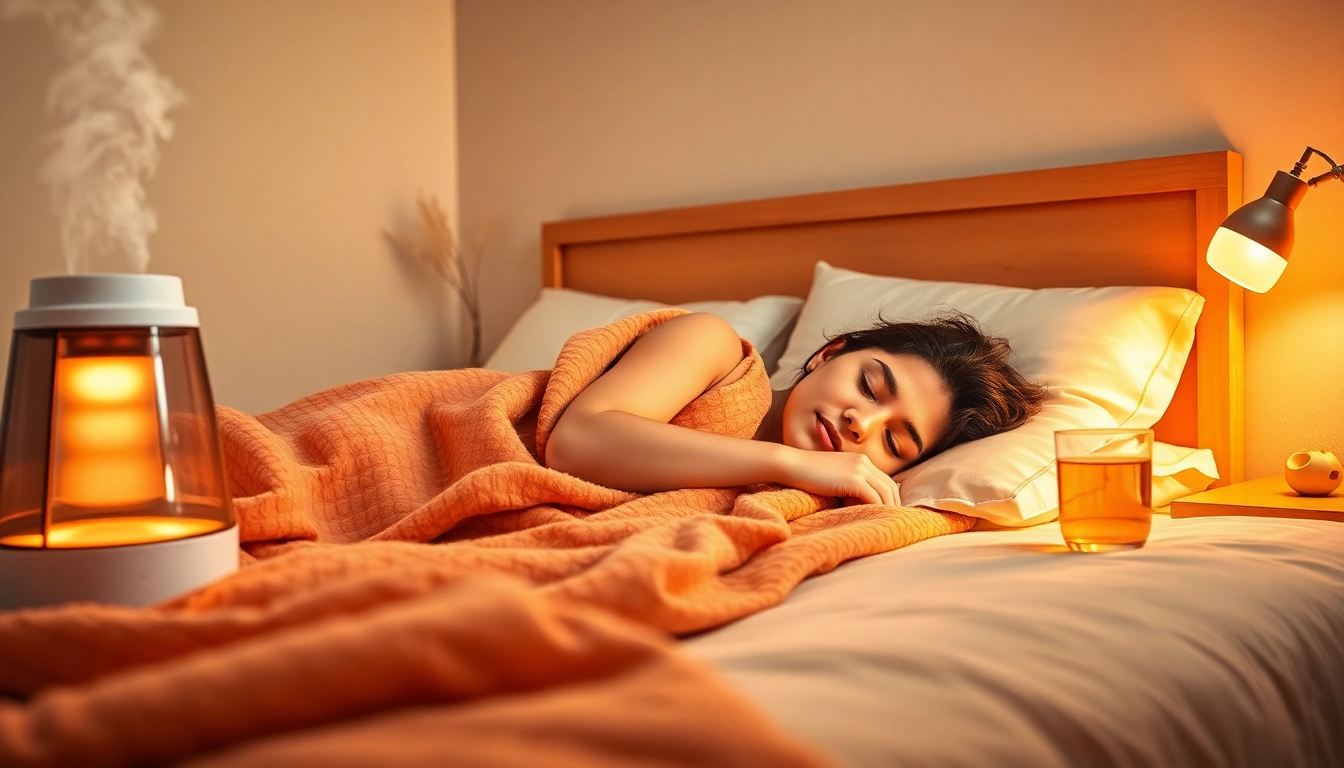 静かな寝室で風邪を一晩で治す効果的な方法を見つける。