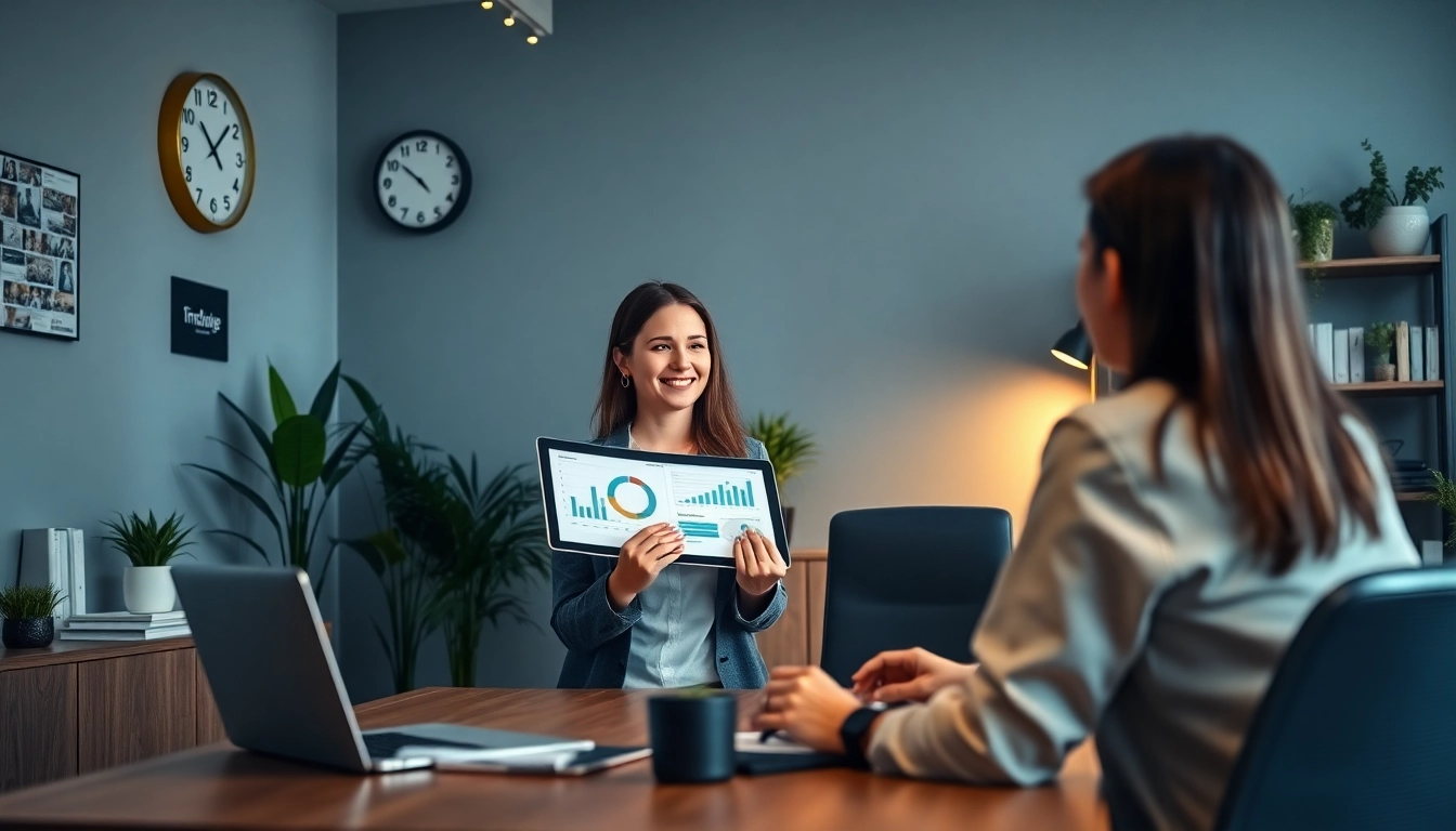 Profesjonalna księgowa Marzena Owczarzak świadcząca lokalne usługi finansowe Plus w nowoczesnym biurze.