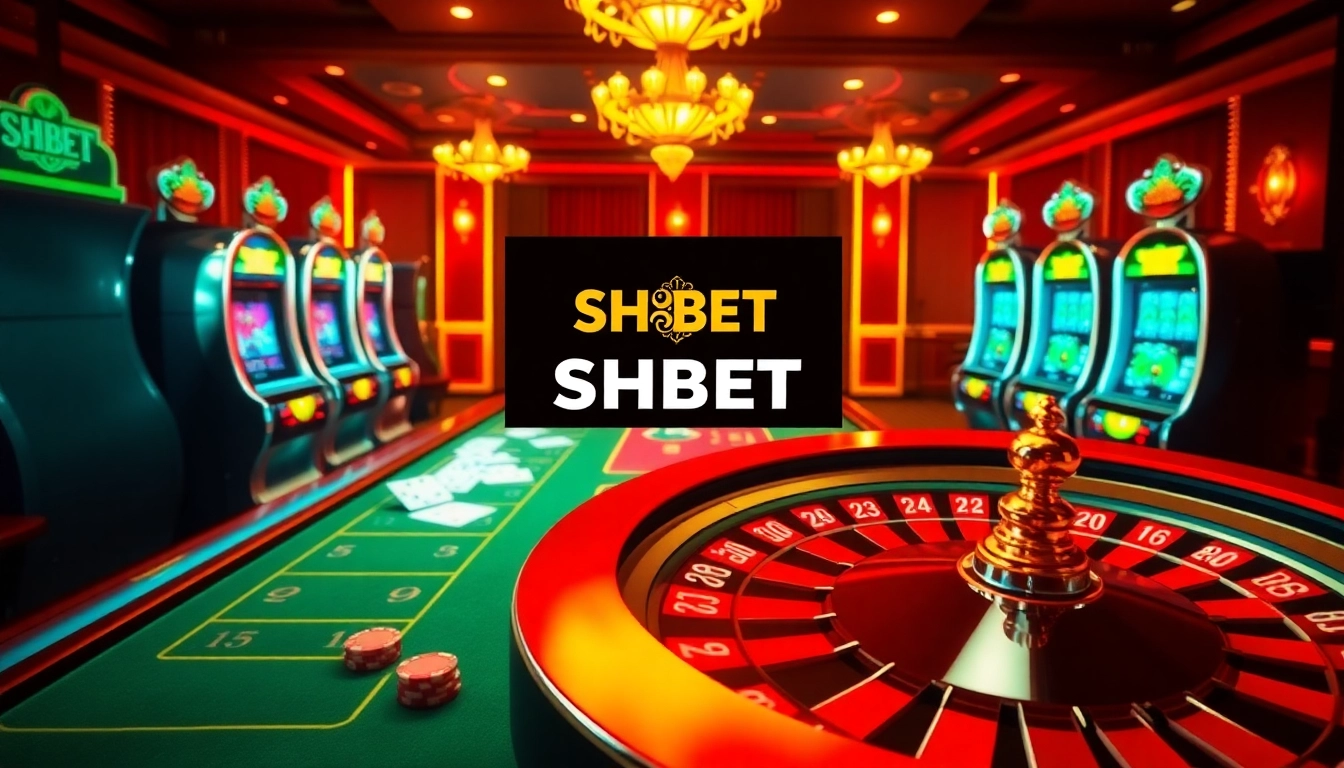 Experience the thrill of playing at SHBET with vibrant casino games, roulette, and poker action.