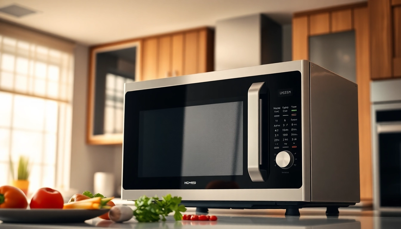 Explore microwave oven sales with a focus on a sleek, modern kitchen and high-quality design.