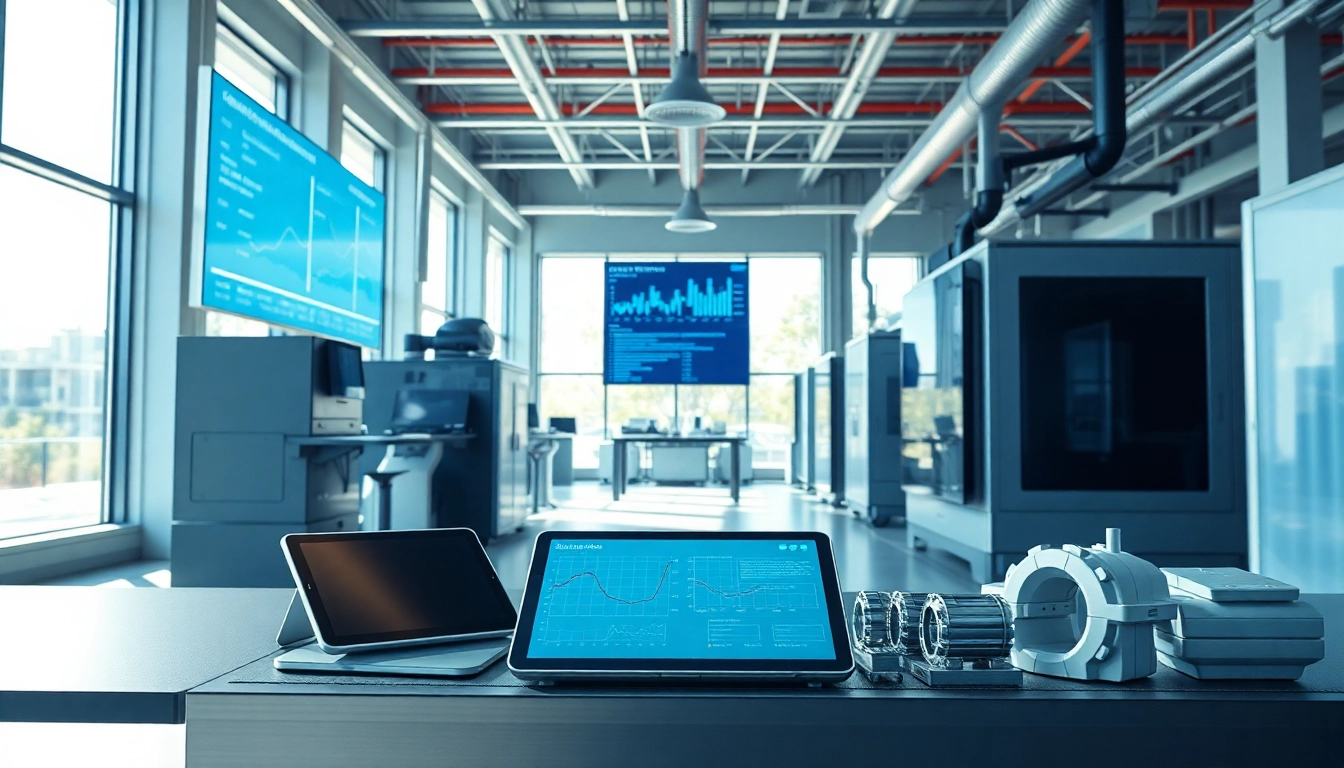 Showcase of fab tech Industries inc advanced technology office setting illustrating innovation.