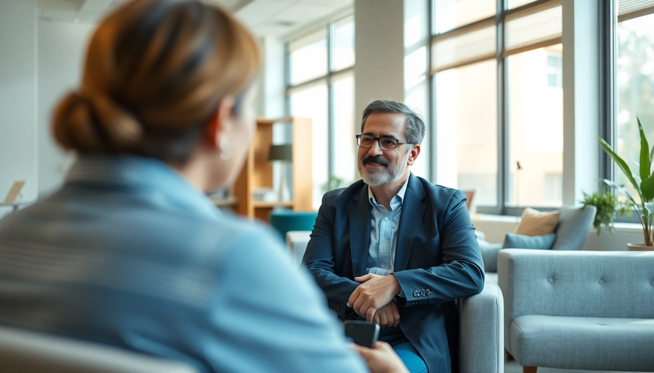 Psychiatrists in Dubai offering compassionate therapy sessions in a modern office.